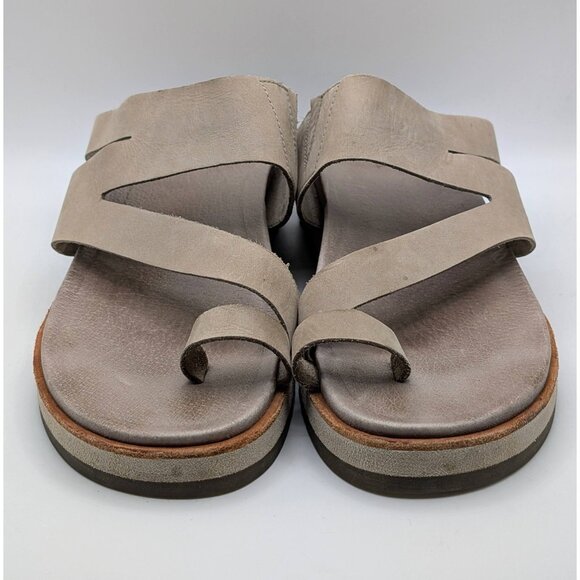 Merrell Juno Wrap Sandals Moon Suede Soft Leather Women's Size 9 Slip On Tan - Picture 3 of 7